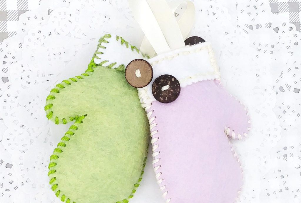 Stitched Mitten Ornaments