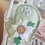 Plush Mitten Ornament and a Little Freehand Stitching