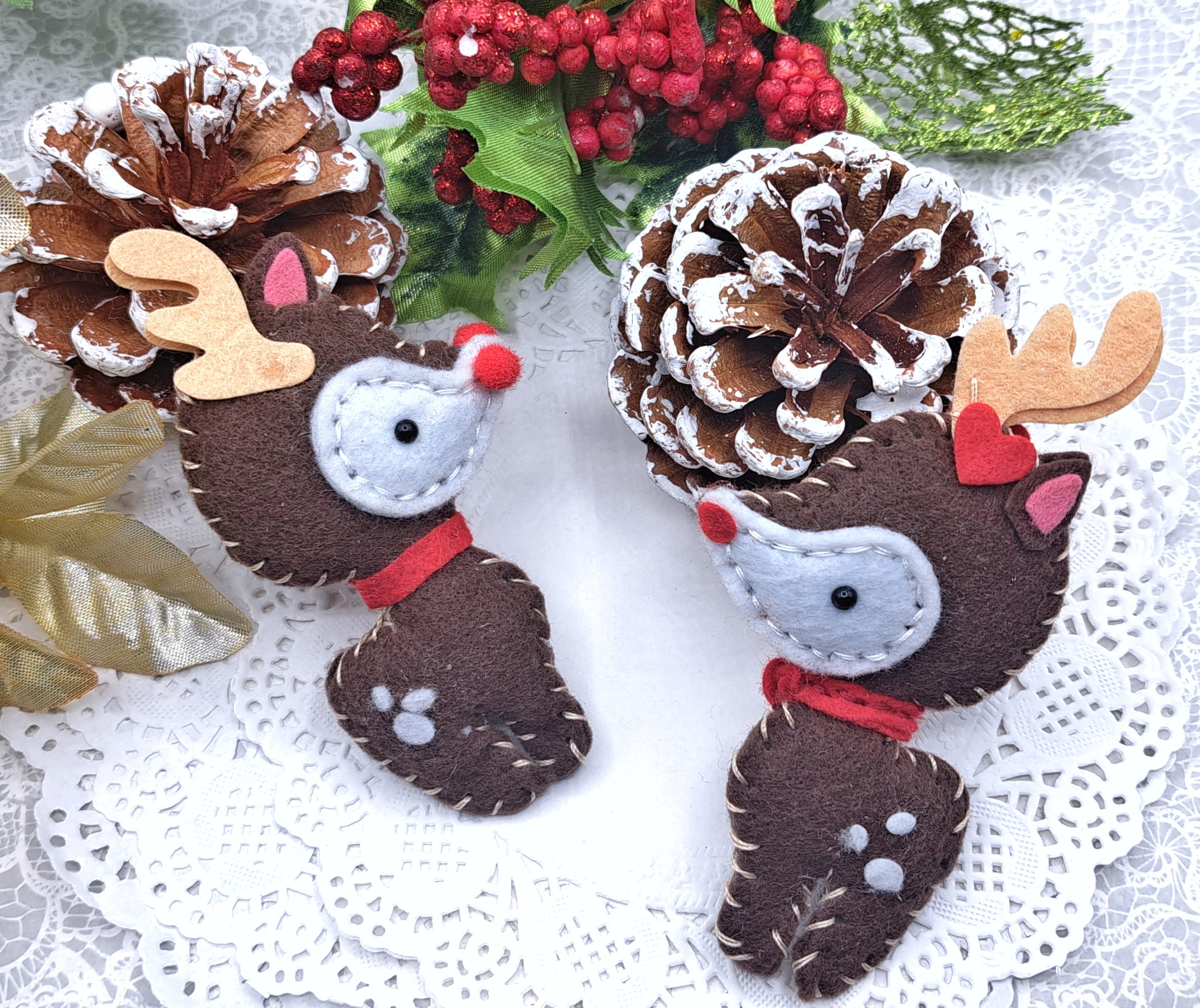 I just picked up this die set last week, it's been out for awhile and I'm so glad Simon still has this in stock. I'm making ornaments for the holidays and I definitely want to add this and more plush dies to the collection. I chose dark brown felt for his body and the thread I'm using is Sulky Sampler Neutrals Cotton Thread. I love this 2-strand thread to stitch with, but DMC thread works just as well. For one of the deer, I used red pom poms that I bought from Dollar Tree and the other I used the nose die from the set. I also got hipped onto Aleene's Tacky Glue from Nichol Sphor's YT video where she was making felt ornaments. I had been looking for a good liquid fabric glue for ages and I've tried different ones but with mixed results. I really like the Aleene's brand and so I used it on the deer's antlers, spots, the nose and its ears. I let it completely dry before filling it with some polyfil. They turned so cute! I die cut enough to make 4 sets of deers and I have a great idea for the last two so can't wait to get started on them. Some of the links to the products I used are affiliate links which means that when you shop with them, I’ll receive a small commission at no extra cost to you. Your support helps me run my small crafty business. Thank you so much! Crafter’s Edge Crossover II Fabric/paper Die Cutting Machine Assorted Felt (Wool Blend on AZ) Sulky Sampler Cotton Petites, 12-watt, Neutrals Assortment, 6-Pack DMC Needles Sizes 1 – 5, Sizes 18 – 22 Black pearl gems (comes in an assortment of sizes) Aleene's Tacky Glue