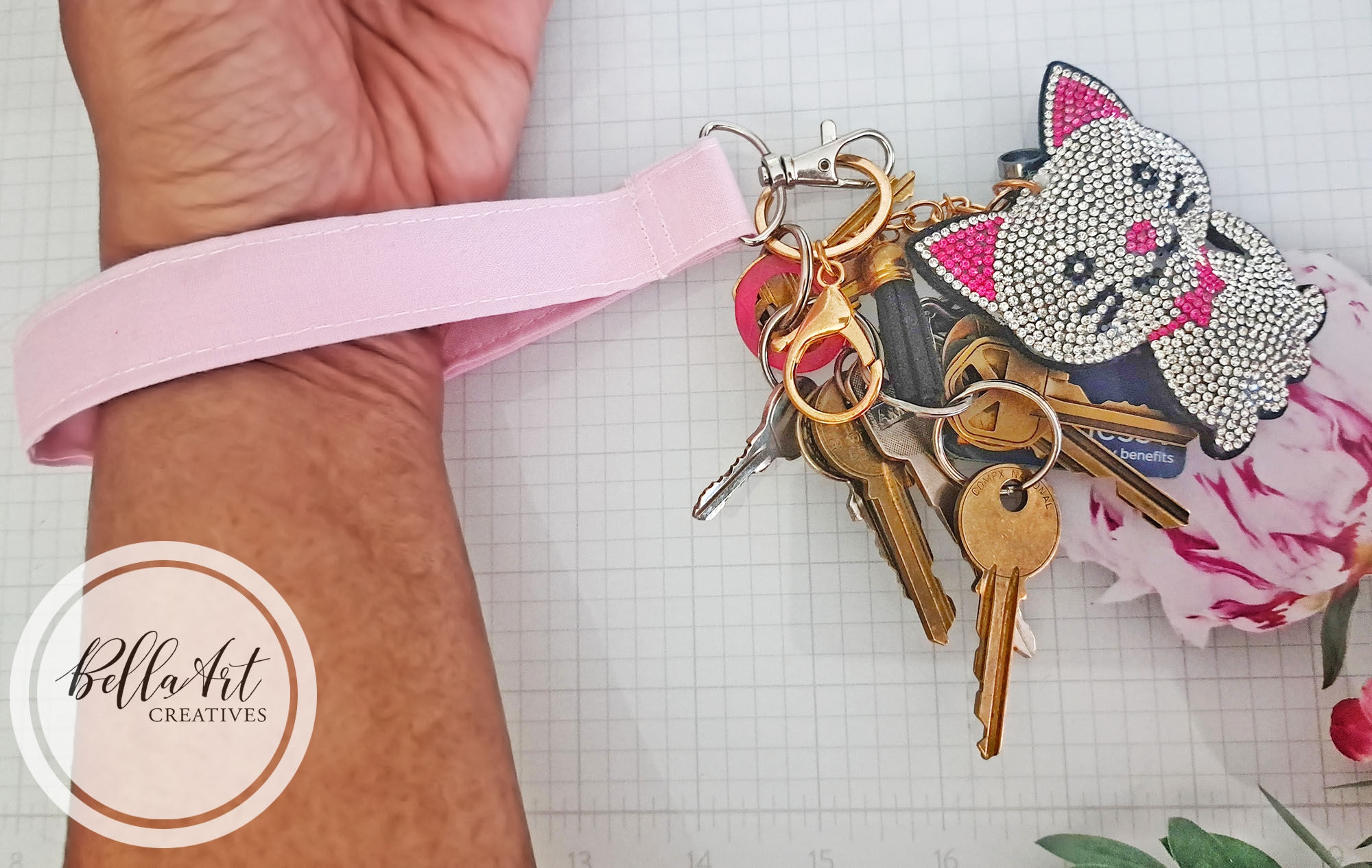 Made my first Fabric Key Fobs ~ BellaArt Creatives Blog Post